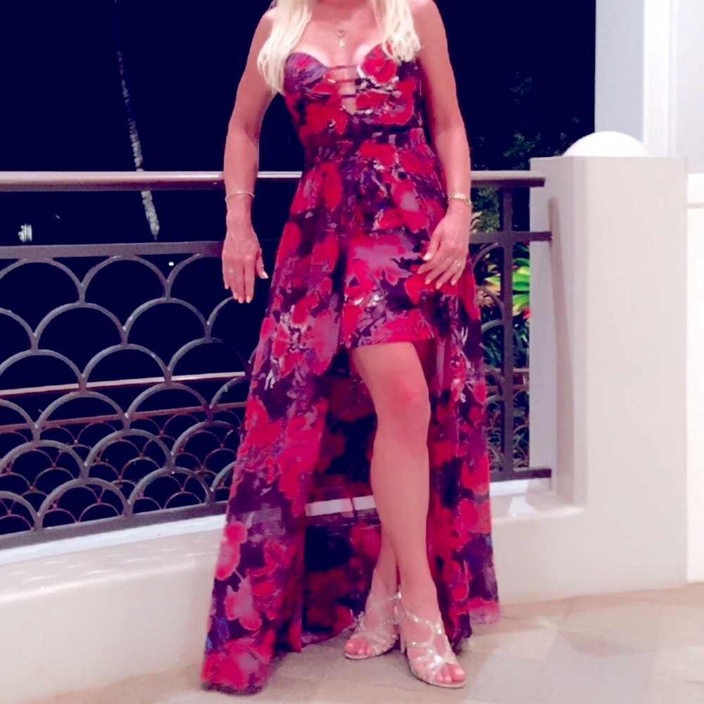 Bebe Multi Color Flower dress